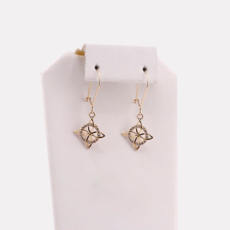 Aretes Nudo De Bruja 10k 1.2g